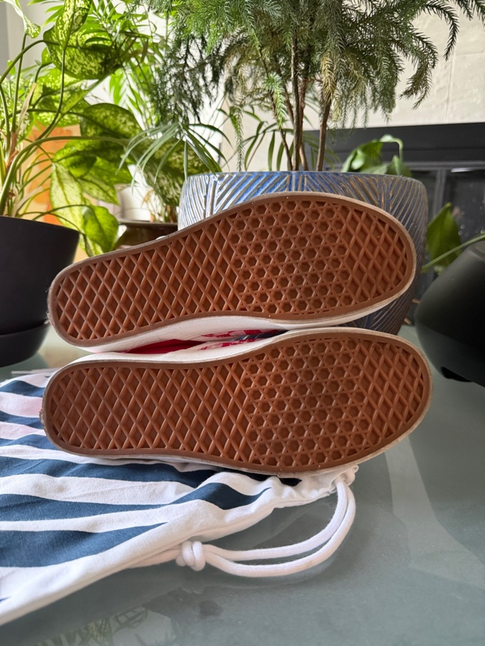Vans Hot Pink and White Checkerboard Slip-On Shoes - Picture 4 of 4